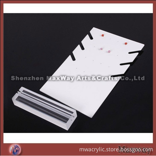 Acrylic White Freestanding Ear Nail/Pin/Earbob/Pendants/Necklace/Torque Display Holder